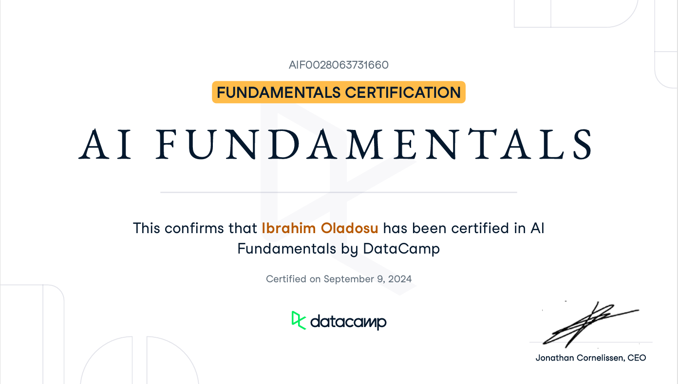 AI Fundamentals Certification